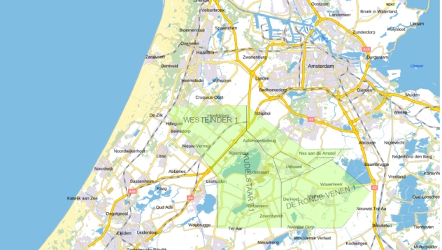 Geothermie onderzoeksgebied kaart