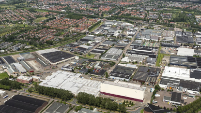 Luchtfoto Culemborg bedrijventerrein
