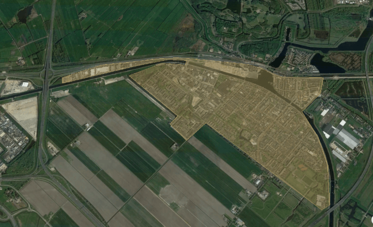 Zwaneburghalfweg gebied luchtfoto